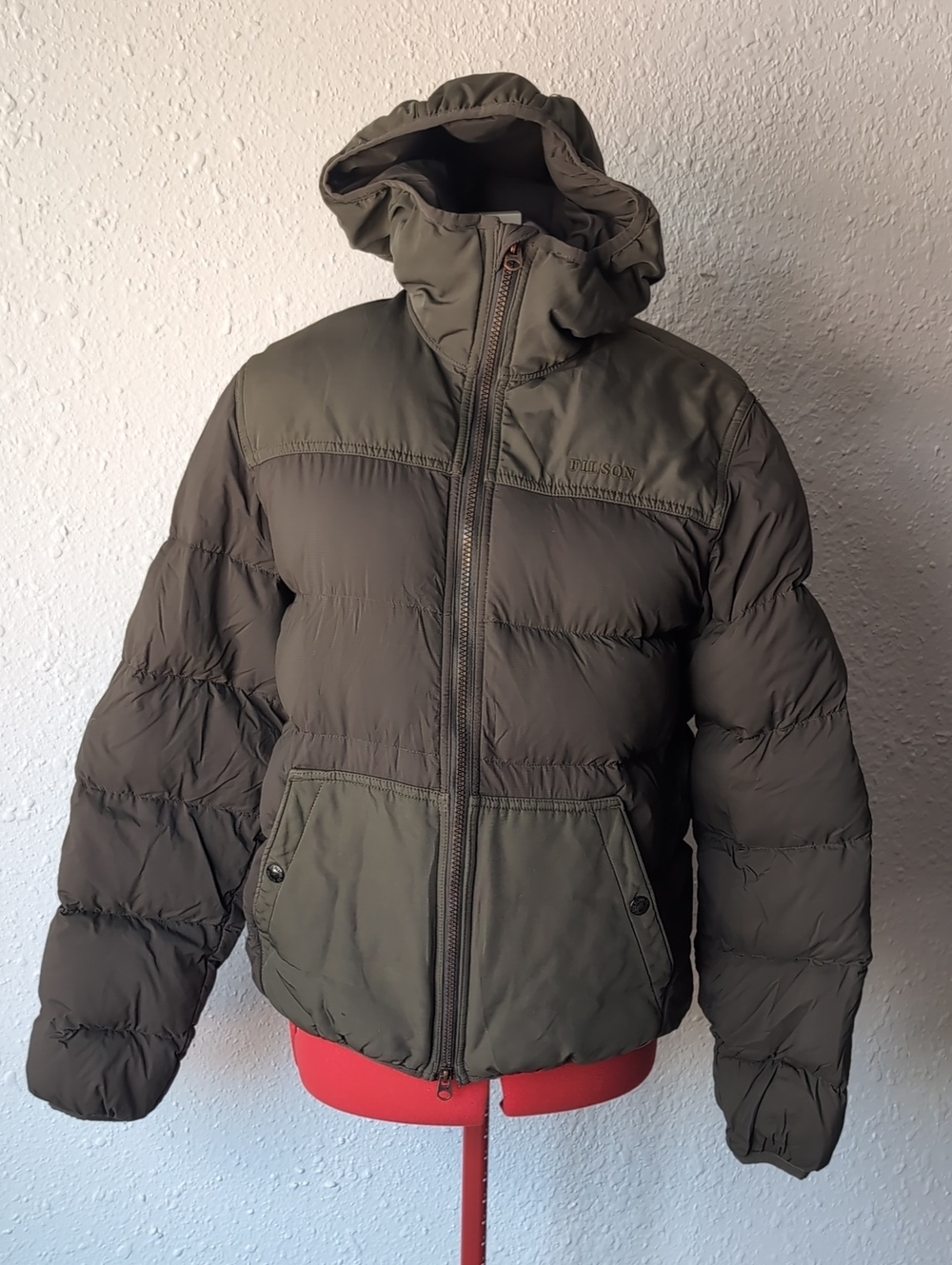Filson Featherweight Down Puffer Jacket Women's Medium Otter Green